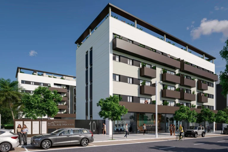 Fachada de vivienda de obra nueva en Córdoba que encaja hoy con diseño contemporáneo y terrazas ajardinadas
